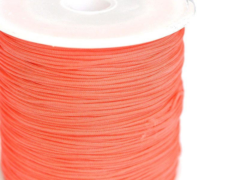 Achat 1 m de fil de jade / fil nylon tressé 1 mm - corail
