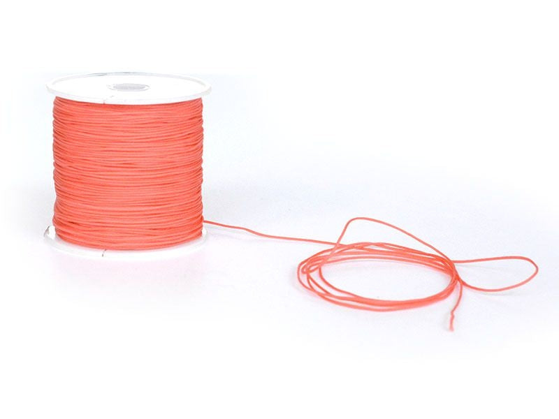 Achat 1 m de fil de jade / fil nylon tressé 1 mm - corail