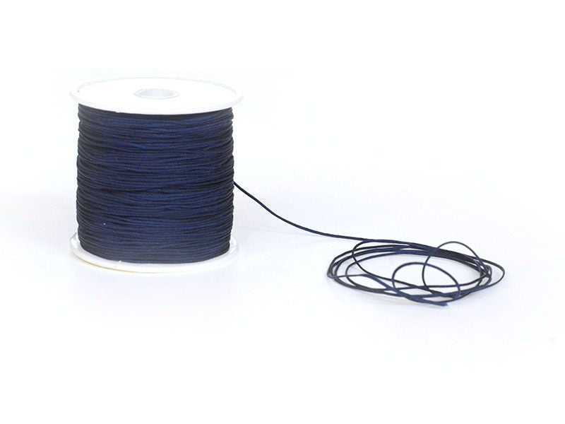 Achat 1 m de fil de jade / fil nylon tressé 1 mm - bleu nuit