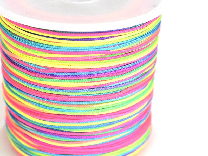 Achat 1 m de fil de jade / fil nylon tressé 1 mm - multicolore