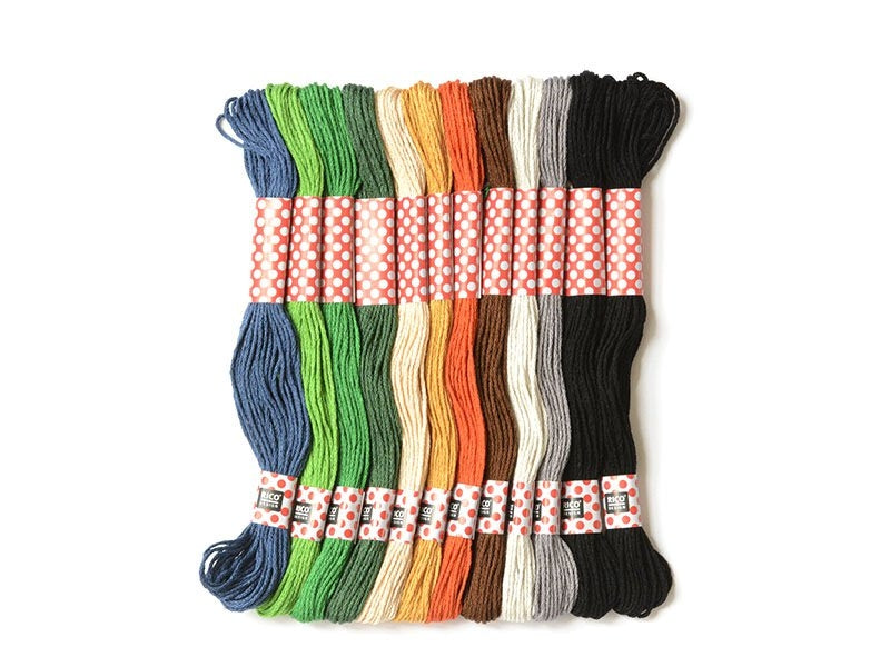 Lot De 20 Fils à Broder Noirs Et Blancs - 8m Chacun - Coton Pour Point De Croix, Bracelets, Travaux Manuels - Qualité Durable