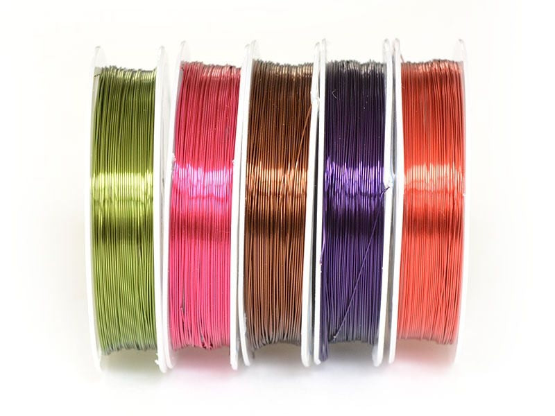 achat 10 rouleaux de fil aluminium 0,4 mm - colorés