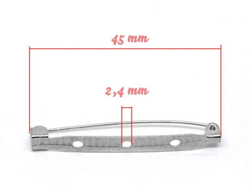 Achat Support de broche argenté 45 mm