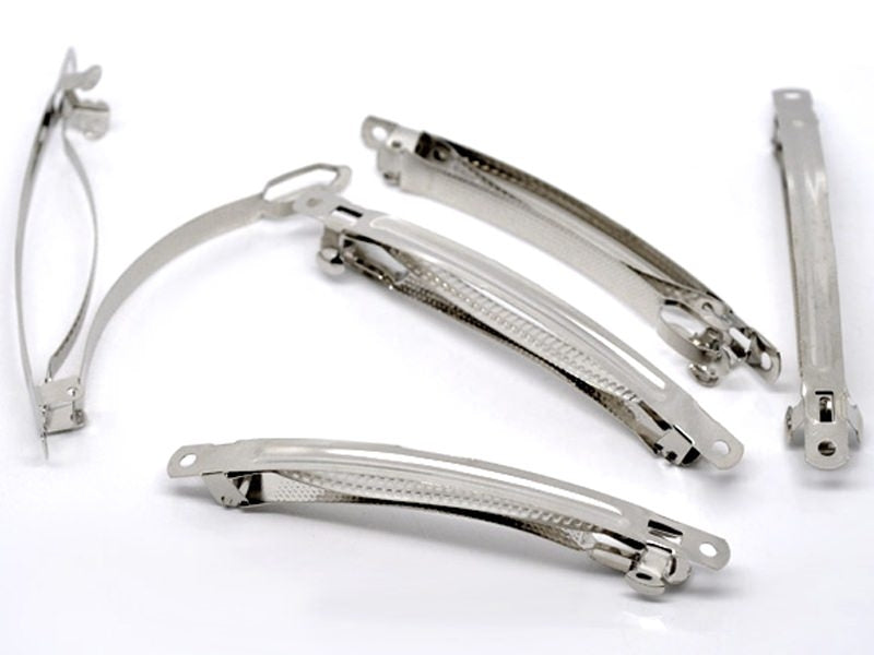 achat 1 support barrette argenté 10 cm