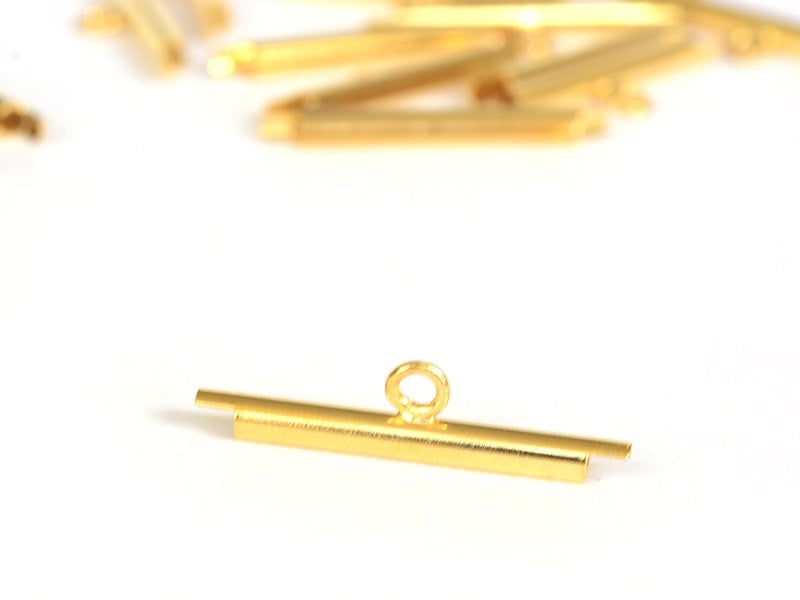 Achat Embout pour tissage de perles Doré - 20 mm