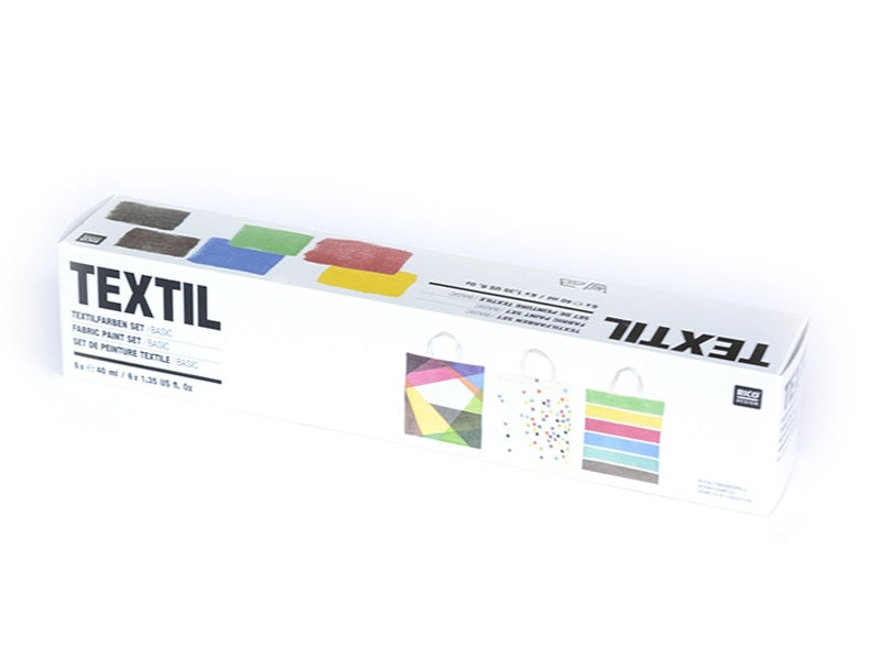 achat 6 pots de peinture pour textile - Basique
