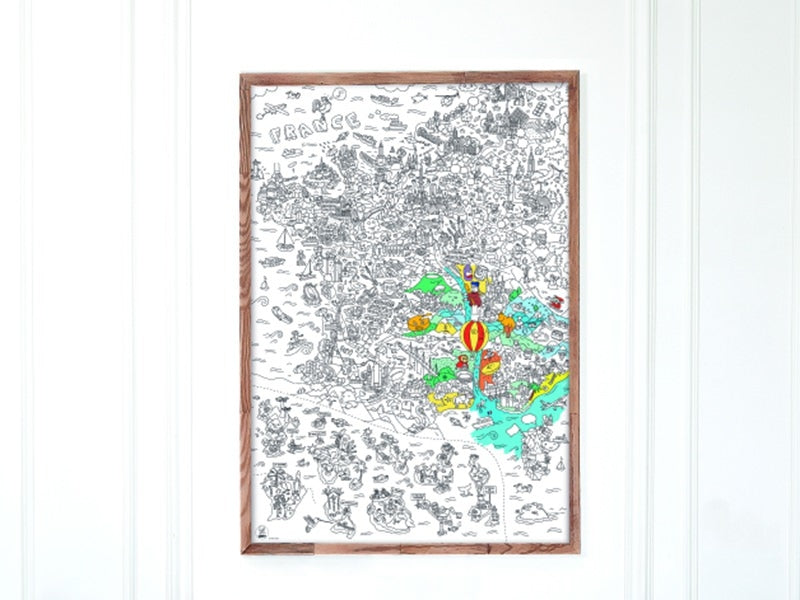 Achat Poster géant en papier à colorier  - France - OMY
