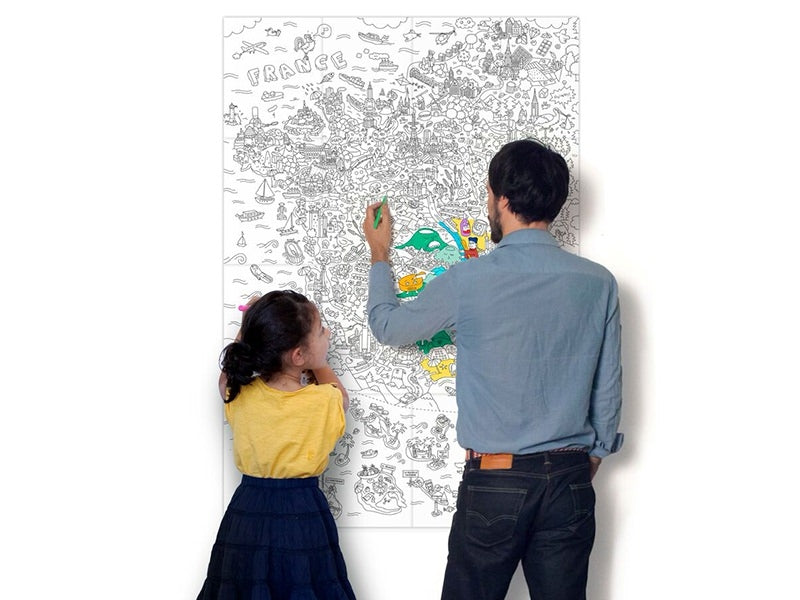 achat Poster géant en papier à colorier  - France - OMY