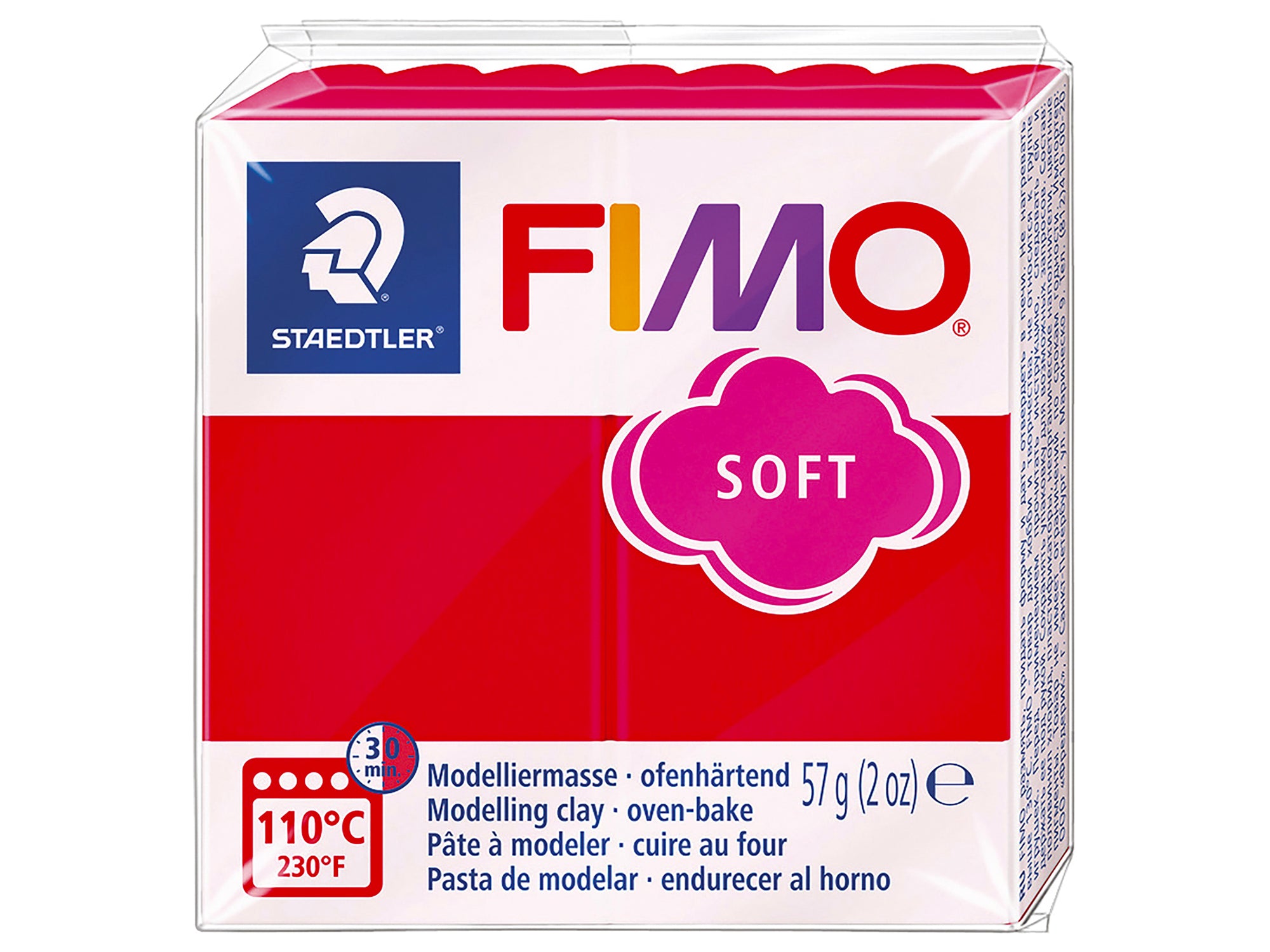 Achat Pâte Fimo Soft Rouge Indien 24
