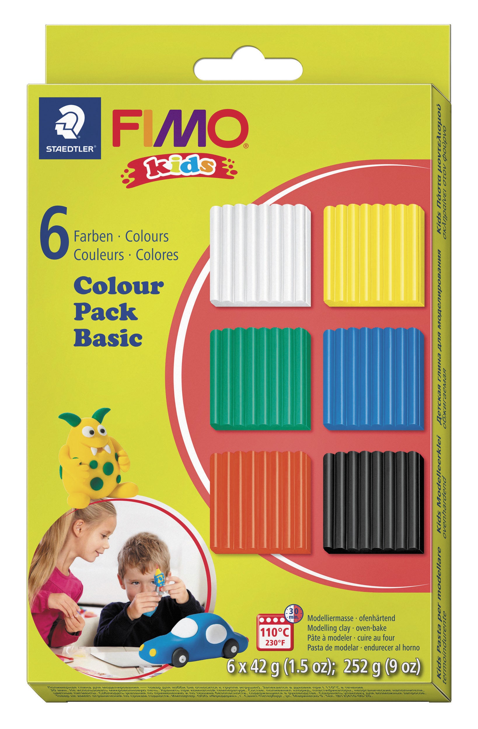 Achat 6 fimo kids - couleurs primaires