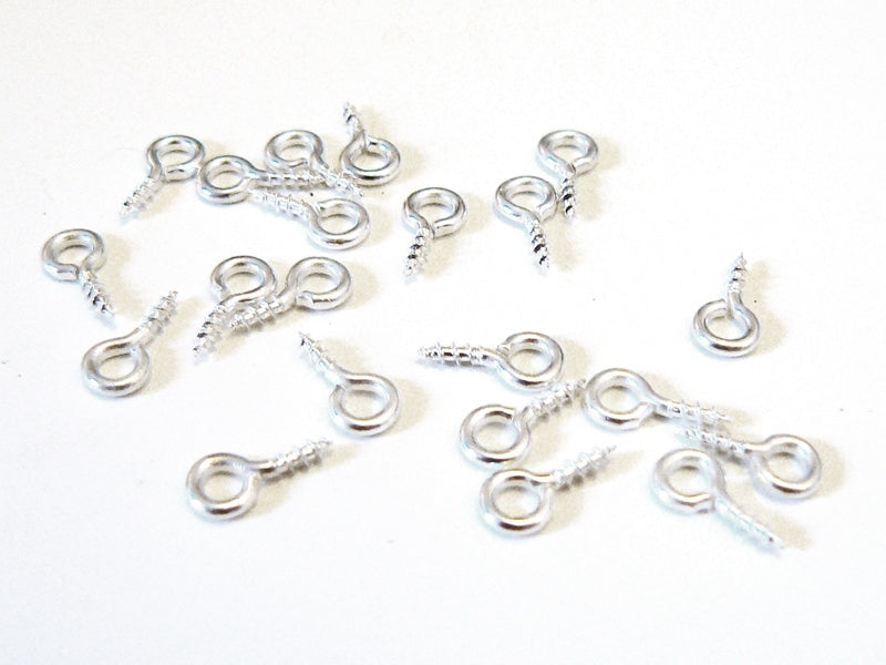 achat 20 pitons à oeillet argent clair pour bijoux DIY