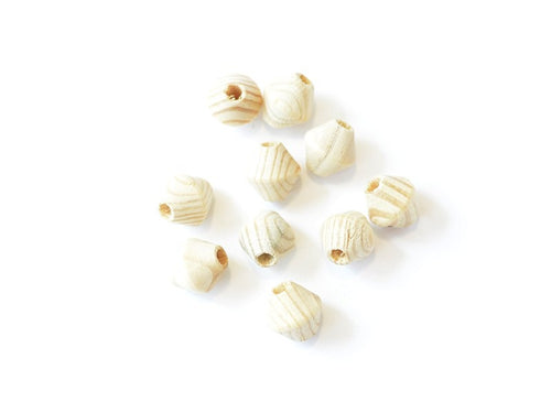 Achat 10 perles en bois - Toupie 15 mm