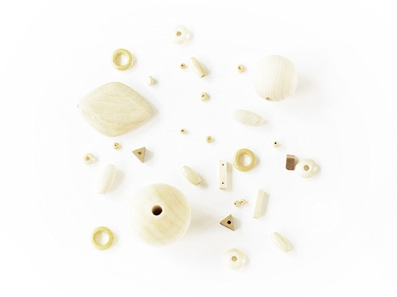 Achat 10 perles en bois - Ronde 30 mm