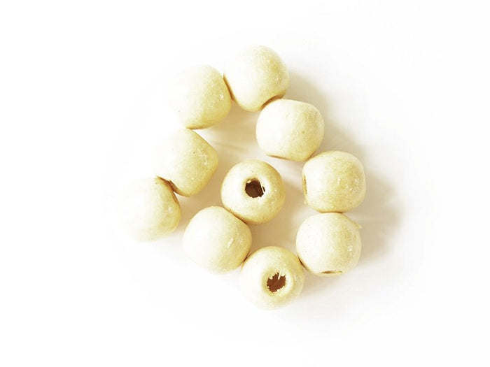 Achat 100 perles en bois vernis - Ronde 10 mm