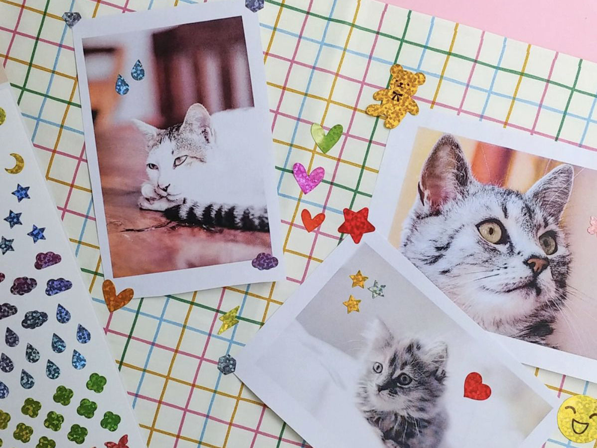 achat 3 planches de stickers  - formes holographiques 2