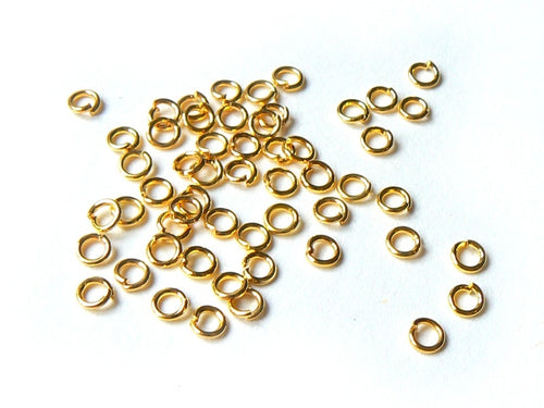 Achat 100 anneaux 3,5 mm dorés