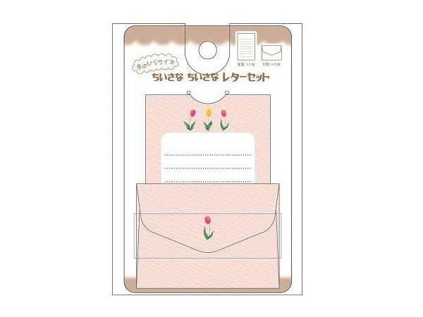 achat Set mini enveloppe et lettres - tulipe rose