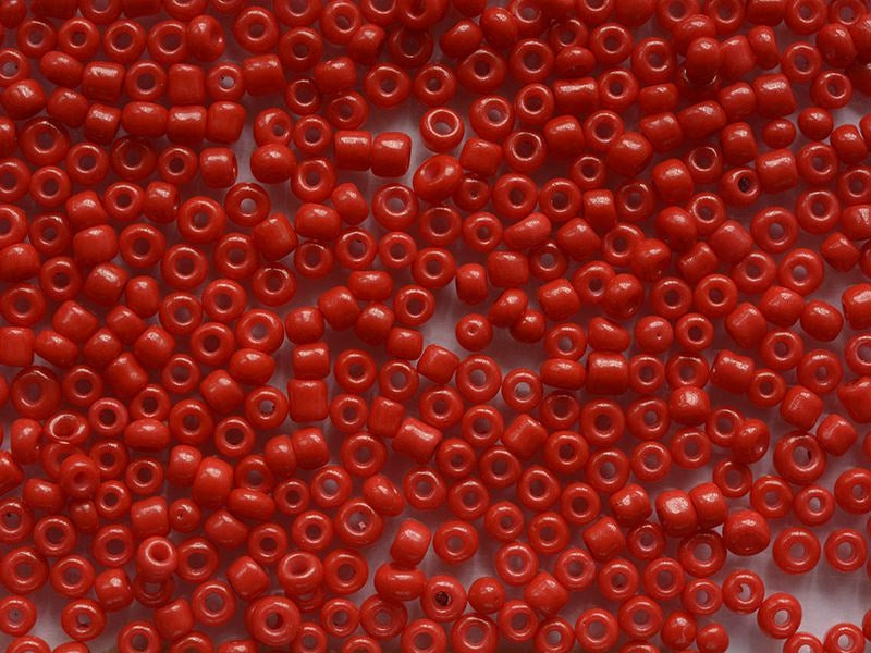 Achat Tube de 350 perles de rocailles opaques - rouge cerise
