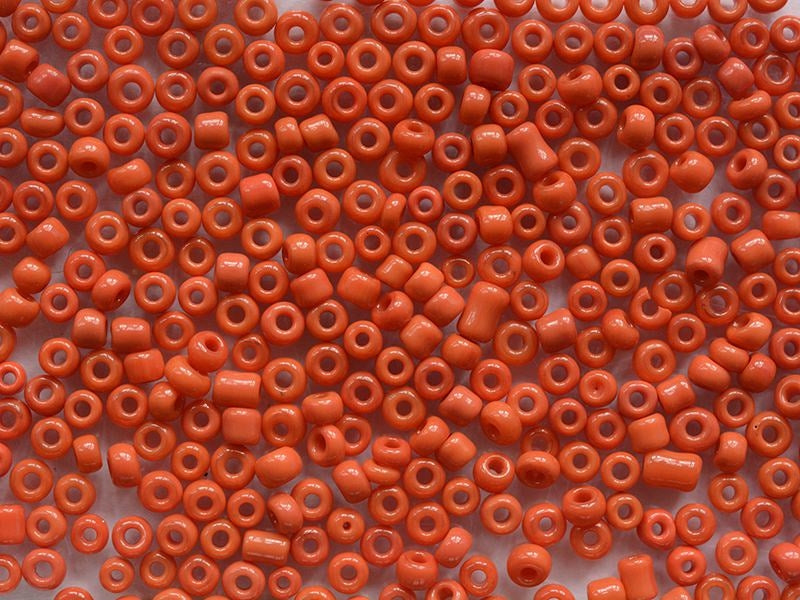 Achat Tube de 350 perles de rocailles opaques - rouge tomate