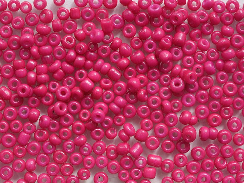 Achat Tube de 350 perles de rocailles opaques - fuchsia
