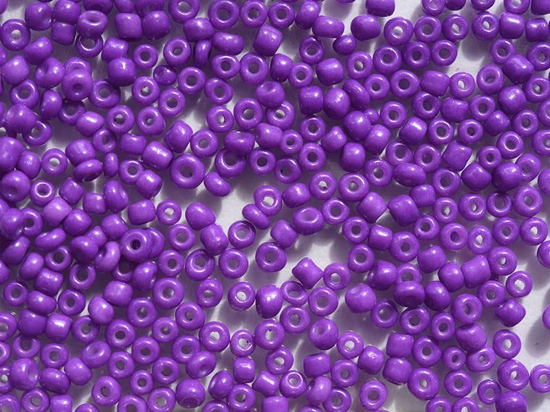 Achat Tube de 350 perles de rocailles opaques - violet foncé