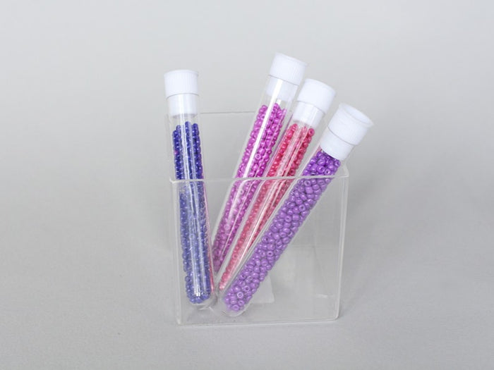 Achat Tube de 350 perles de rocailles opaques - violet foncé