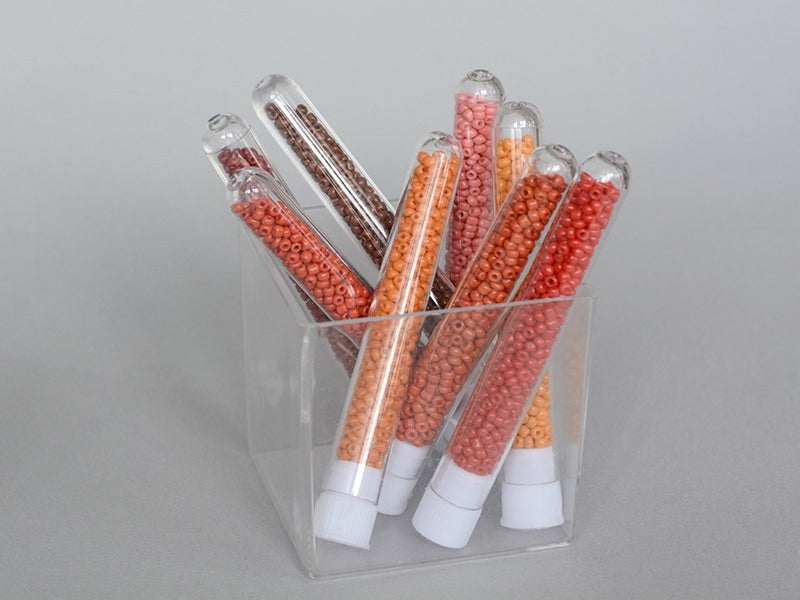 achat Tube de 350 perles de rocailles opaques - rouge bordeaux