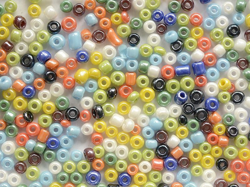 Achat Tube de 350 perles de rocailles opaques nacrées - multicolore