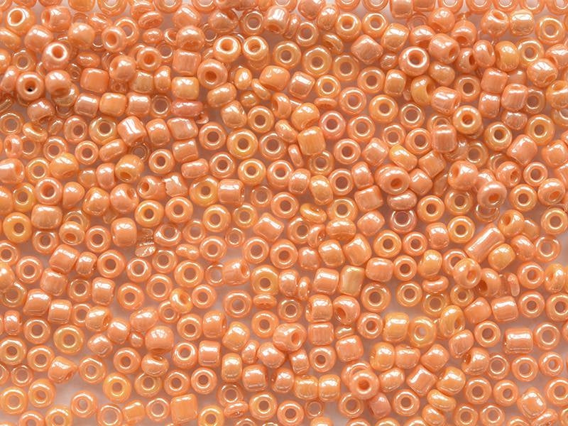 Achat Tube de 350 perles de rocailles opaques nacrées - orange clair