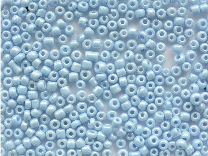 Achat Tube de 350 perles de rocailles opaques nacrées - bleu ciel