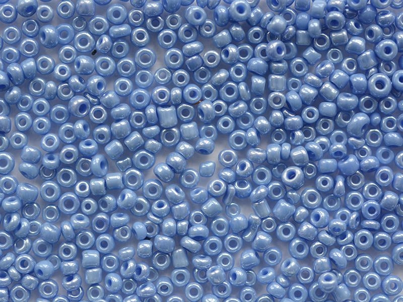 Achat Tube de 350 perles de rocailles opaques nacrées - bleu moyen