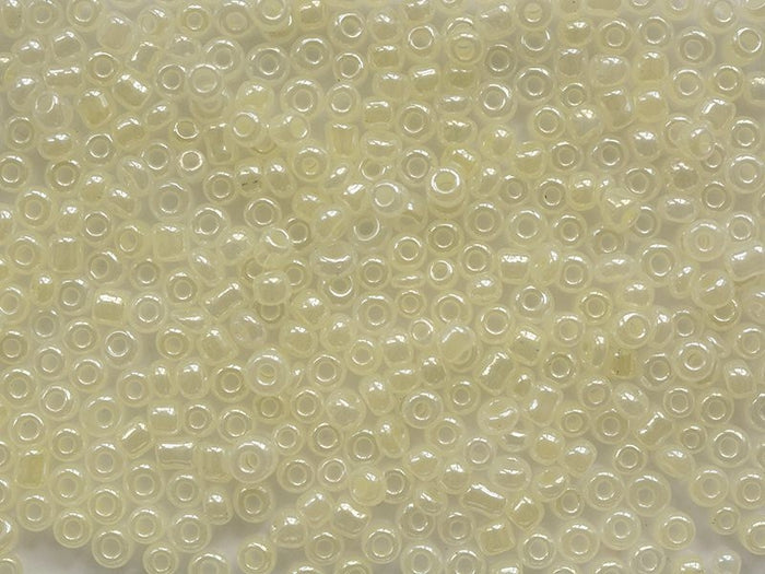 Achat Tube de 350 perles de rocailles opaques nacrées - écru