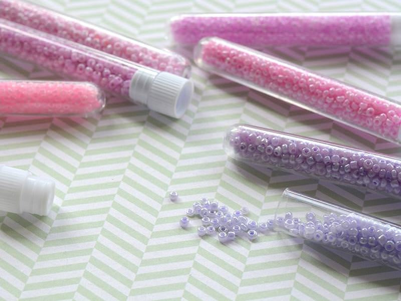 Achat Tube de 350 perles - lilas