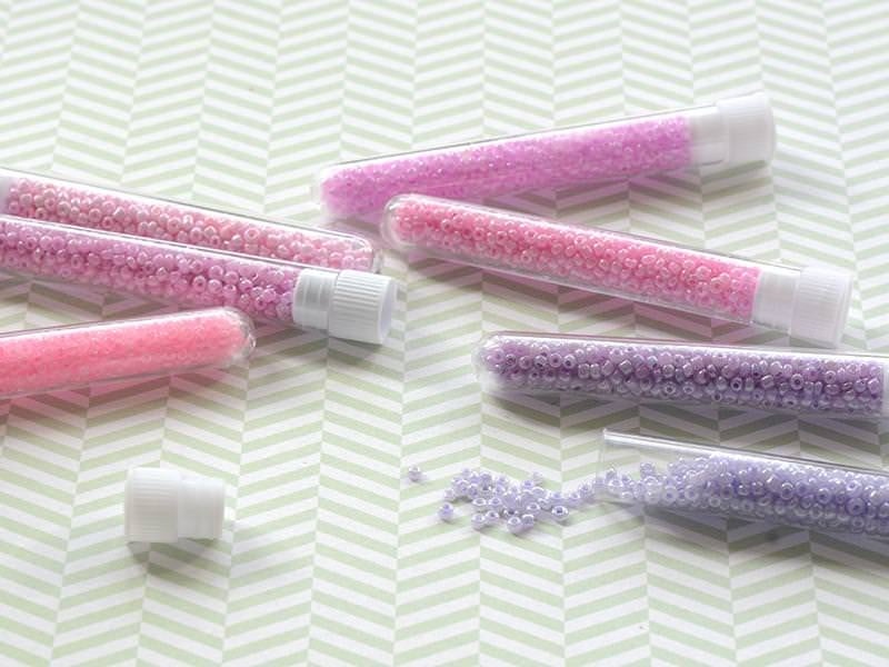 Achat Tube de 350 perles ceylons - fuchsia foncé