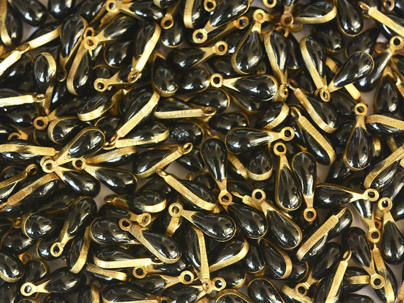 Achat Breloque petite goutte émaillée - noire