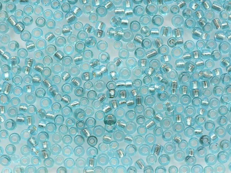 Achat Tube de 350 perles à inclusions argentés - bleu ciel