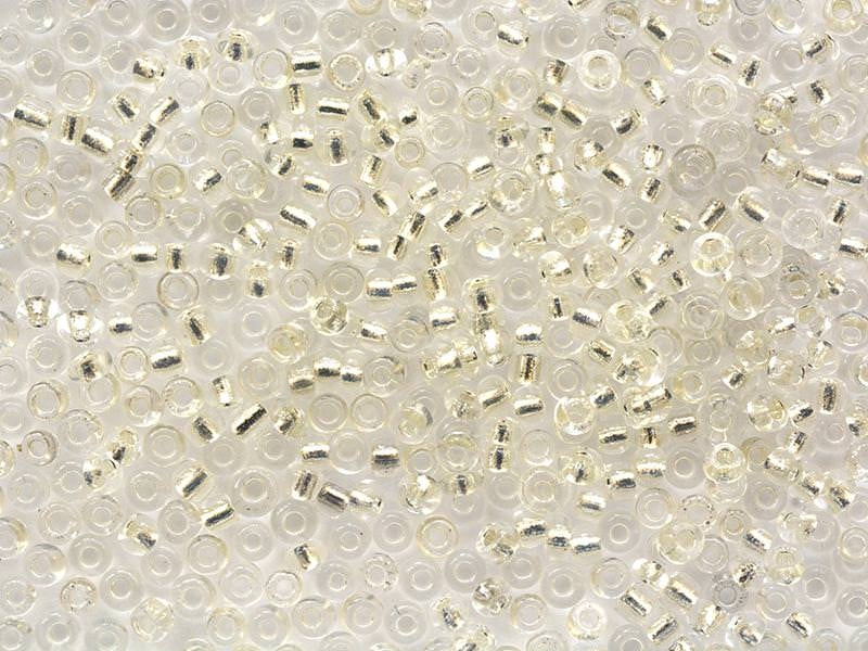 Achat Tube de 350 perles à inclusions argentés - blanc