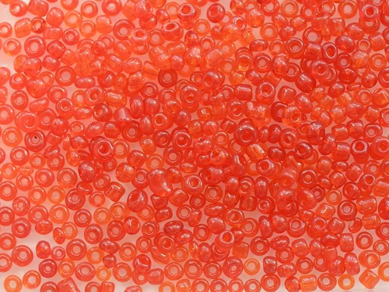 Achat Tube de 350 perles transparentes - rouge tomate