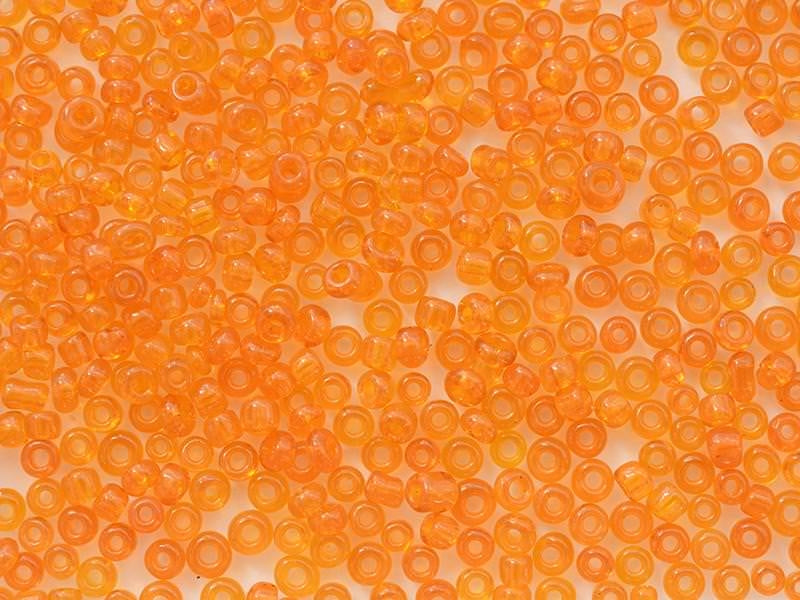 Achat Tube de 350 perles transparentes - orange foncé