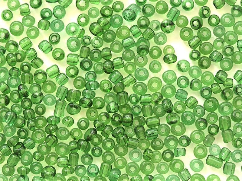 Achat Tube de 350 perles transparentes - vert sapin