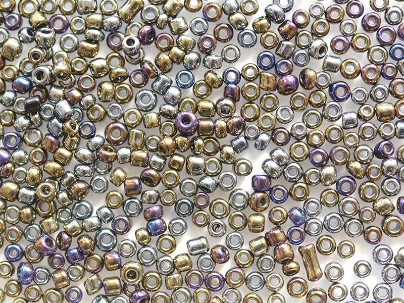 Achat Tube de 350 perles métallisées - mix métal plusieurs couleurs