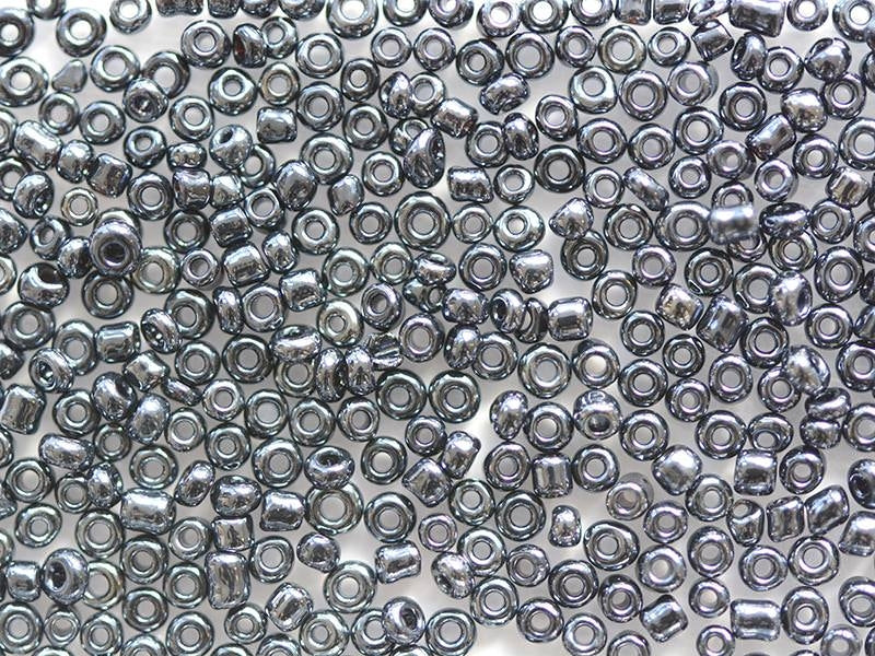 Achat Tube de 350 perles métallisées - noir