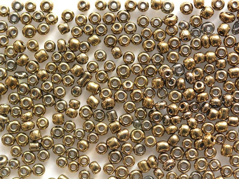 Achat Tube de 350 perles métallisées - bronze