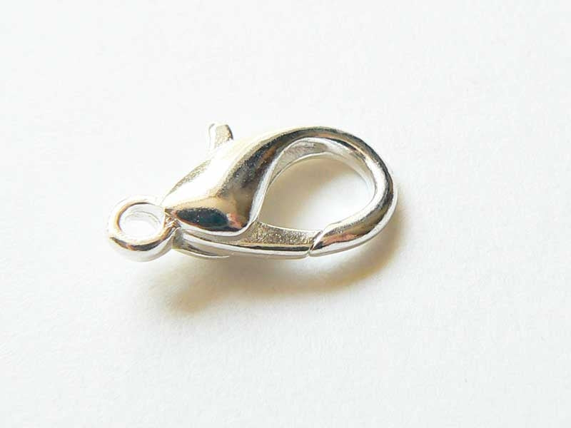 Achat 10 fermoirs mousqueton 21 mm - couleur argent clair