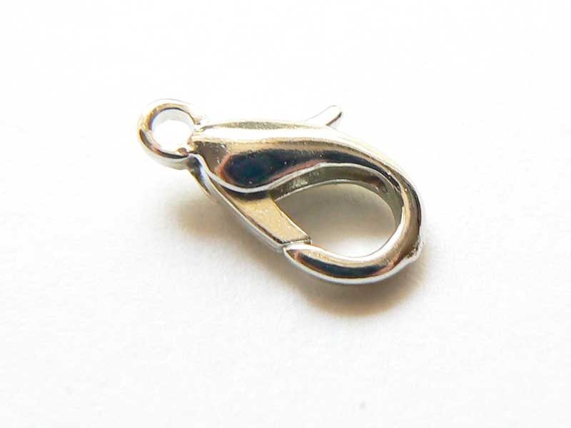 achat 10 fermoirs mousqueton 21 mm - couleur argent clair