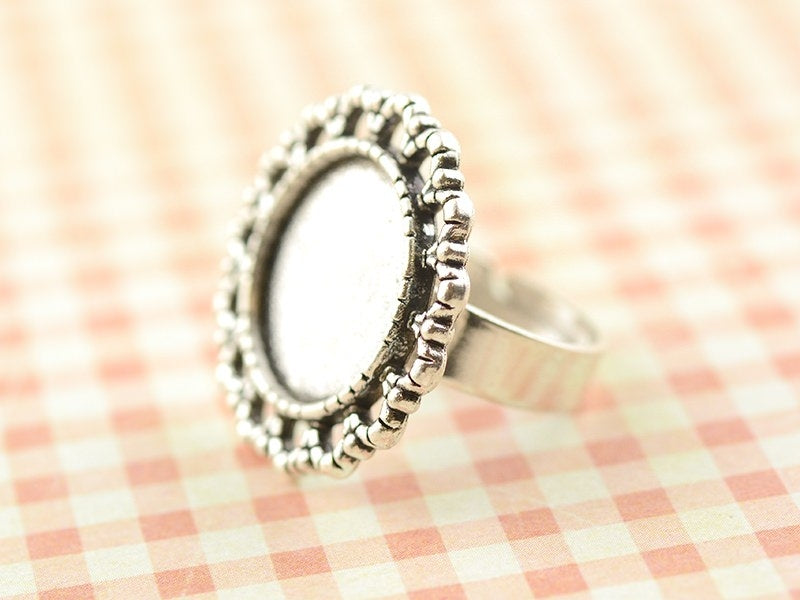 Achat Support de bague pour cabochon - couleur argent