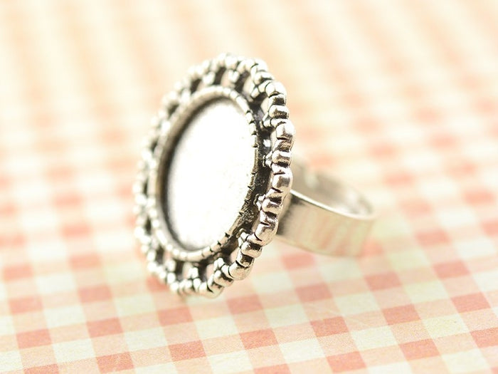 Achat Support de bague pour cabochon - couleur argent