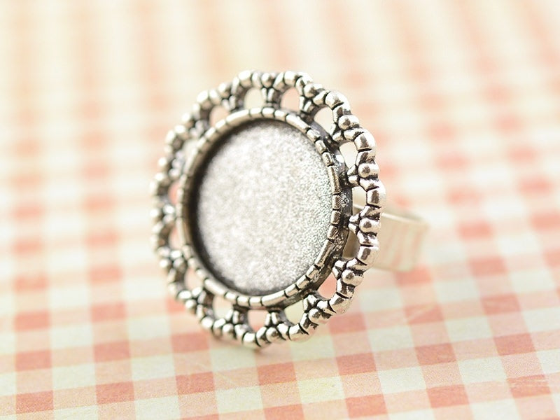 achat Support de bague pour cabochon - couleur argent