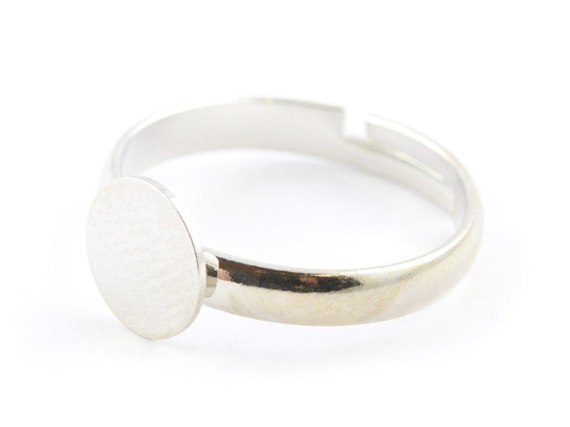 Achat Support de bague -  couleur argent clair - demi jonc