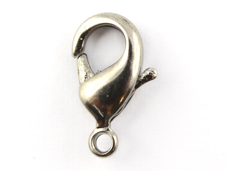Achat 10 fermoirs mousqueton 10 mm - couleur argent foncé